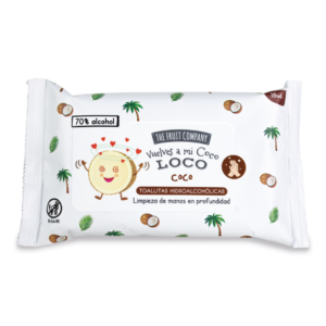 sachet de 15 lingettes hydroalcooliques parfum Noix de Coco