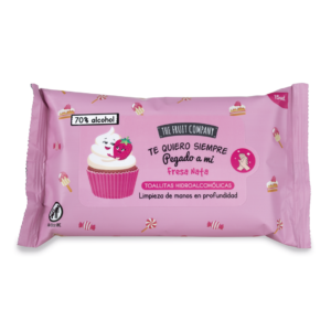 sachet de 15 lingettes hydroalcooliques parfum Fraise Chantilly