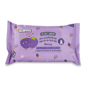 sachet de 15 lingettes hydroalcooliques parfum Mûre